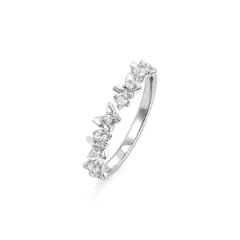 KADER Shimmering Butterfly Dance Series 925 Sterling Silver Rings Women's Silver