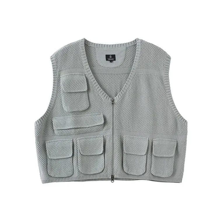 BUTTBILL Knitted Fabric Vest For Outdoor Unisex-2