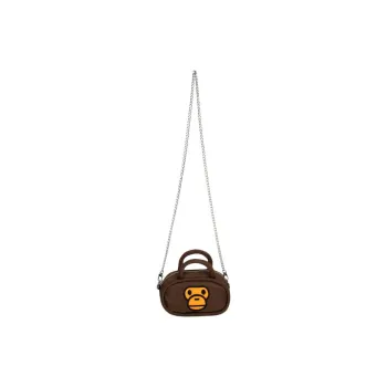 BABY MILO STORE BY A BATHING APE Fabric Crossbody One Shoulder Handbag Unisex Brown