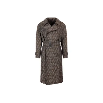 FENDI Ff Motif Belted Trench Coat