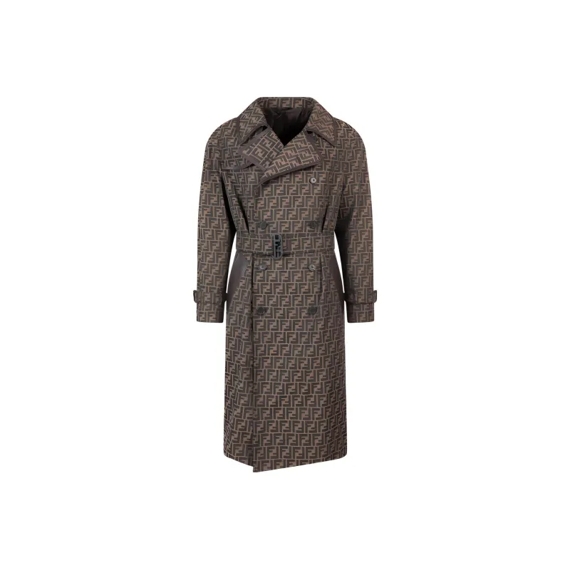 FENDI Ff Motif Belted Trench Coat-0