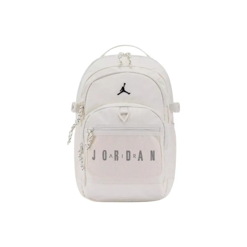 Jordan Polyester Backpack Unisex Light Ivory White-0