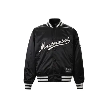 Mitchell & Ness Mitchell & Ness X Mastermind Collection Baseball Jacket Unisex Black