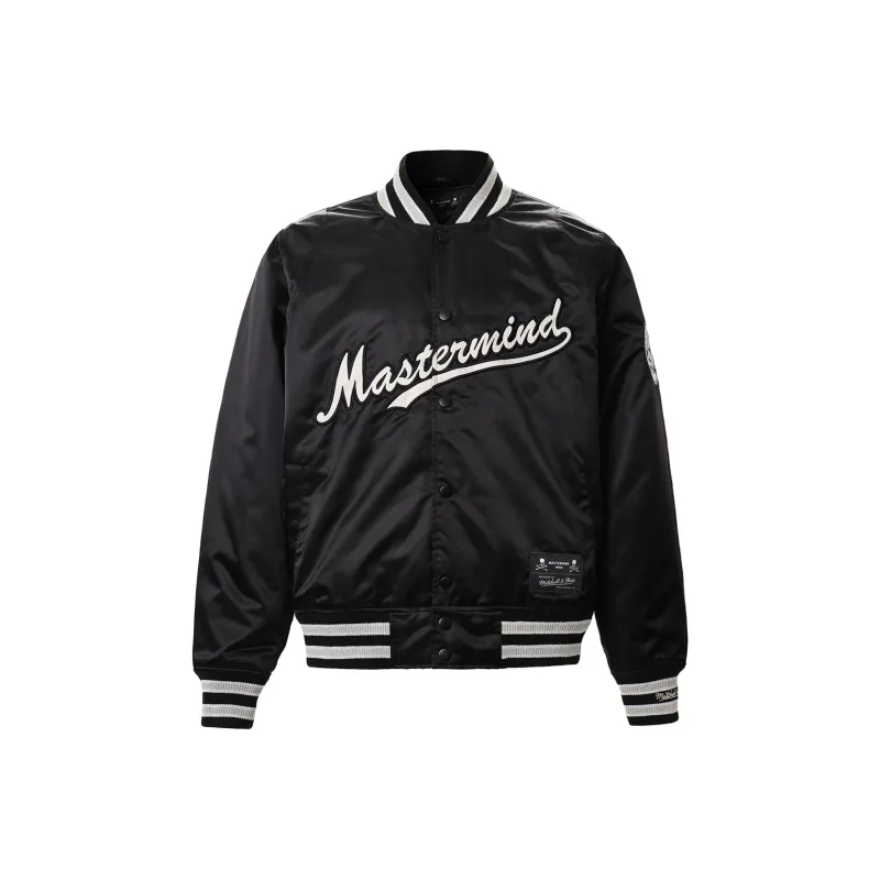 Mitchell & Ness Mitchell & Ness X Mastermind Collection Baseball Jacket Unisex Black-0