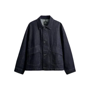 ZARA Denim Jackets Men Blue