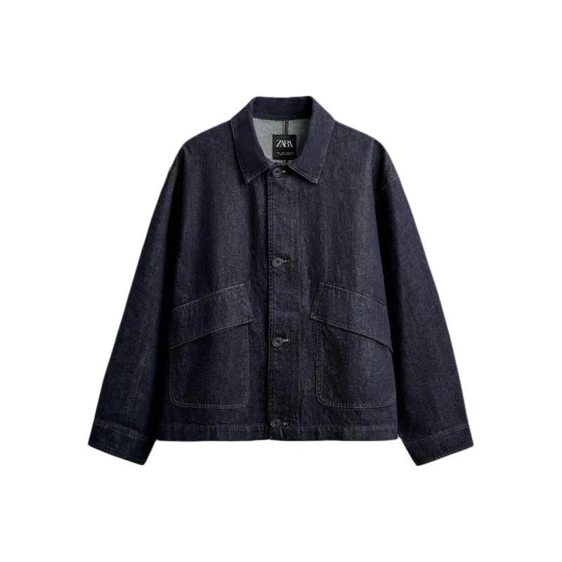 ZARA Denim Jackets Men Blue-0