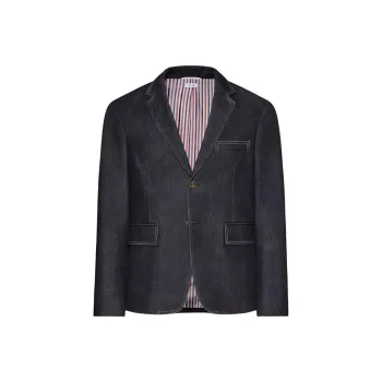 THOM BROWNE· FW24 Denim Jacket Men's Washed Black