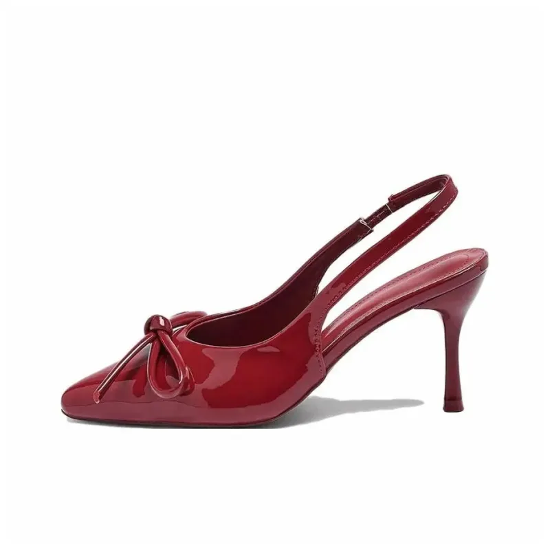 Dawei's House High Heels Women's Bowknot Box-3