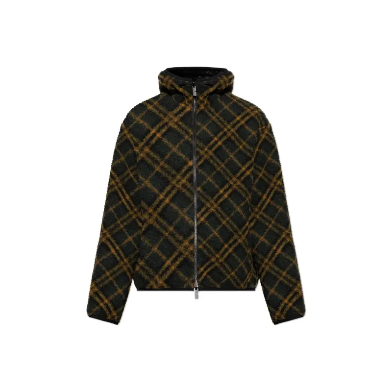 Burberry Checkered Reversible Zip Up Coat-0