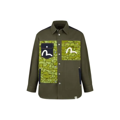 EVISU Stone Wall Camouflage Series Denim Jacket Unisex
