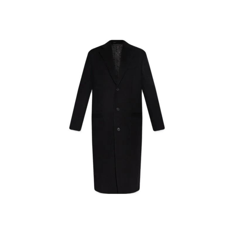 VERSACE Coats Men Black-0