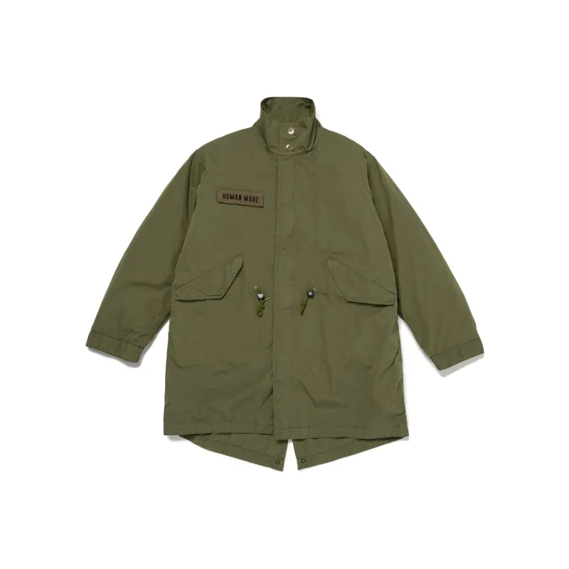 HUMAN MADE SS24 FISHTAIL COAT Coats Unisex Army Green-0