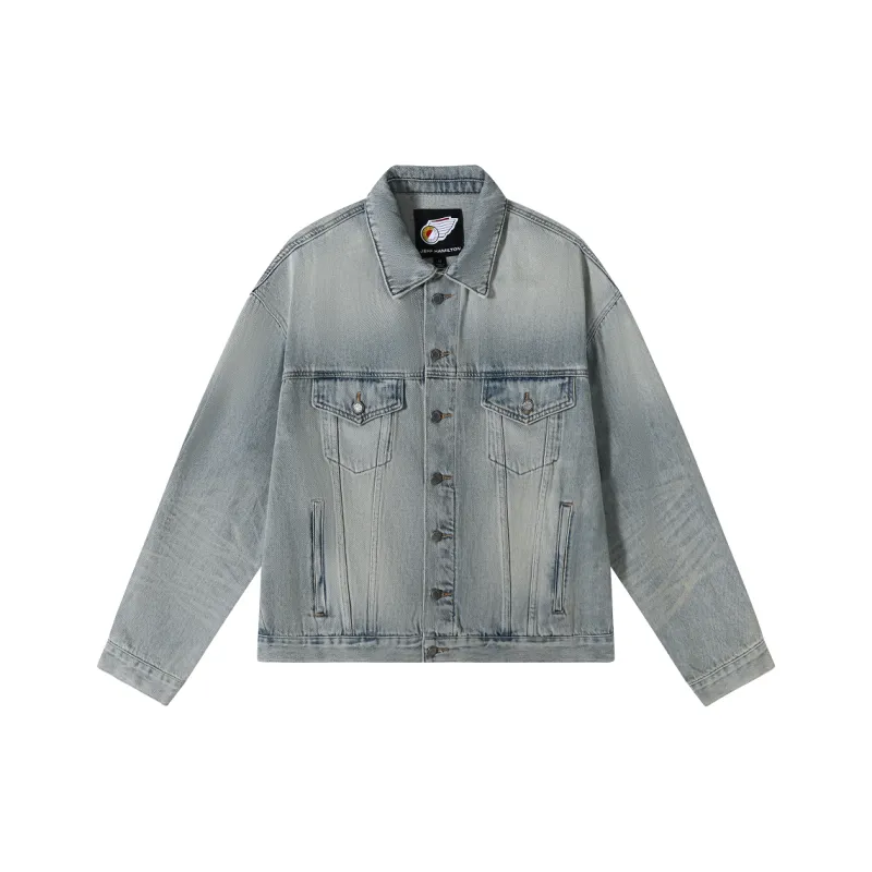 JEFF HAMILTON Denim Jacket Unisex Blue-0