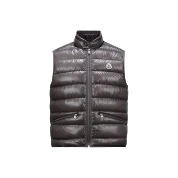 Moncler Gui Series Vests Men Dark Gray