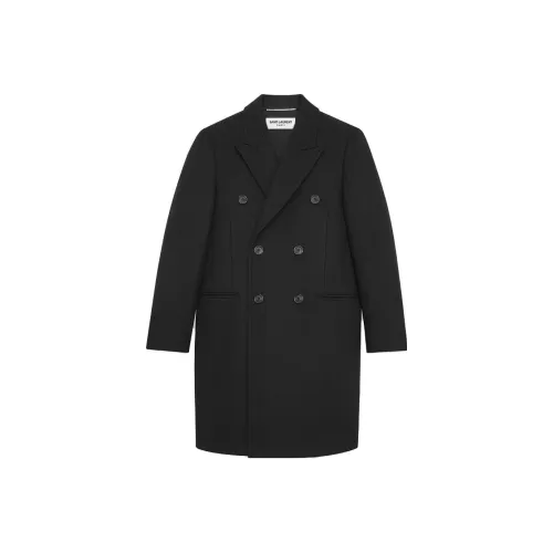 SAINT LAURENT Double Breasted Long Sleeved Coat