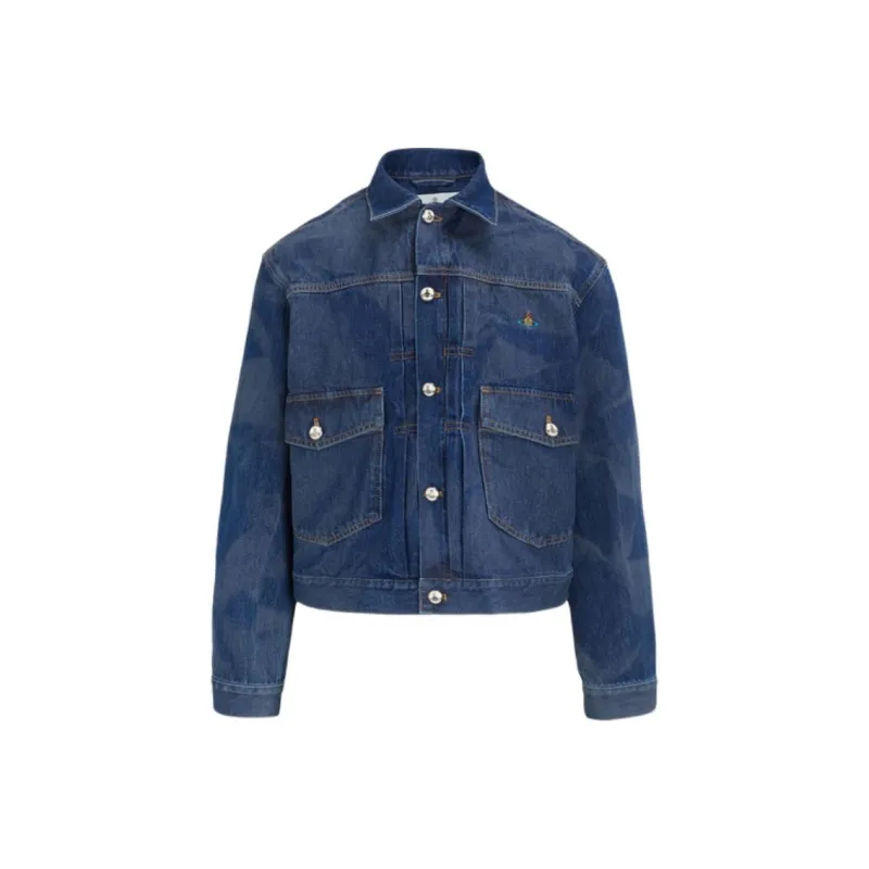 Vivienne Westwood Crinkled effect Denim Jacket-0