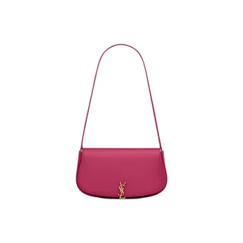SAINT LAURENT Cow Leather Shoulder Bag Mini Women's Raspberry Pink