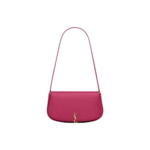 SAINT LAURENT Cow Leather Shoulder Bag Mini Women's Raspberry Pink