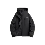 Black (90 Fill Power White Duck Down Liner+Hard Shell Windbreaker Jacket Two-Piece Set)