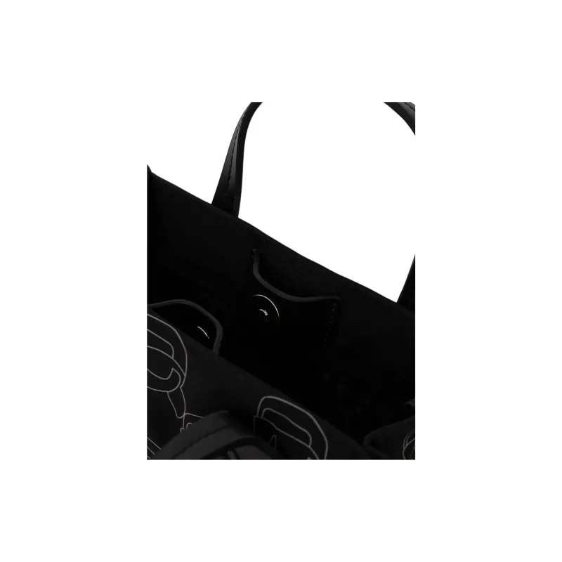 KARL LAGERFELD IKON RPA One Shoulder Handbag Trumpets Women's Black-4
