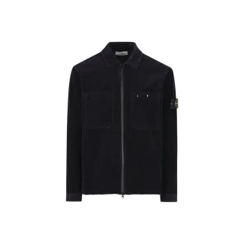 STONE ISLAND Logo Patch Corduroy Overshirt