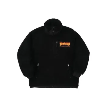 Thrasher Velvet Jackets Unisex Black