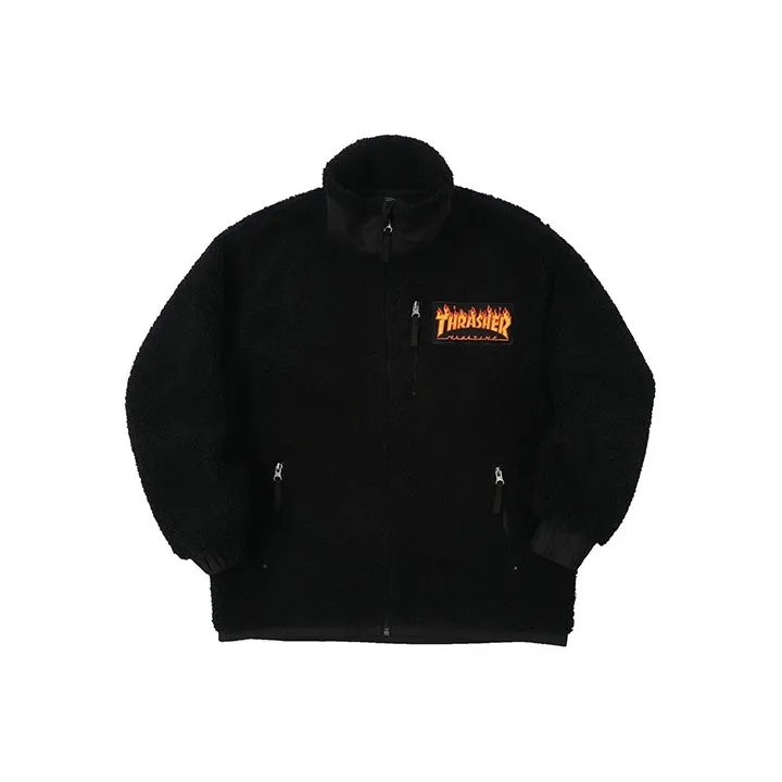 Thrasher Velvet Jackets Unisex Black-0