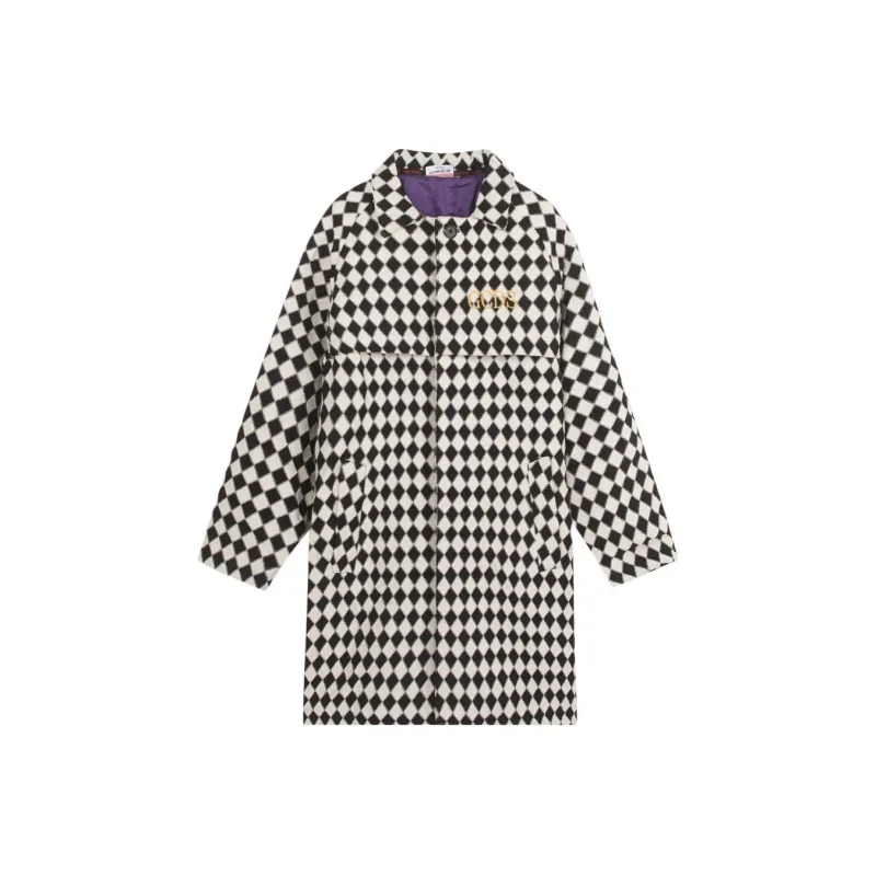 GCDS Coats Men Black White Plaid-0