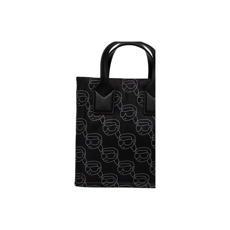 KARL LAGERFELD IKON RPA One Shoulder Handbag Trumpets Women's Black-3