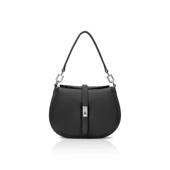 ROBERTA DI CAMERINO Cow Leather Crescent Bag, Crossbody Bag, Shoulder Bag Women's Black/Beige