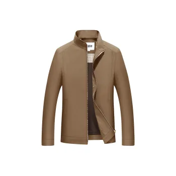 H YXIANG Jackets Men Khaki