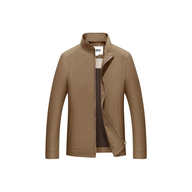 H YXIANG Jackets Men Khaki-0