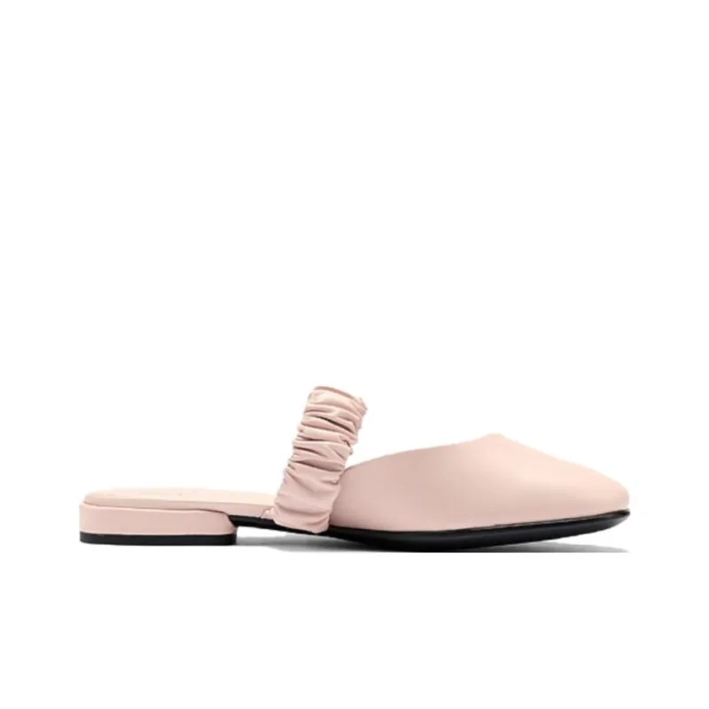 Ecco Annie Series Rubber Sole Abrasion Resistant Closed Toe Slippers Women's Nude Pink-1