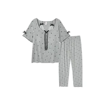 Sleeping Beauty Pajama Set Women's Light Gray