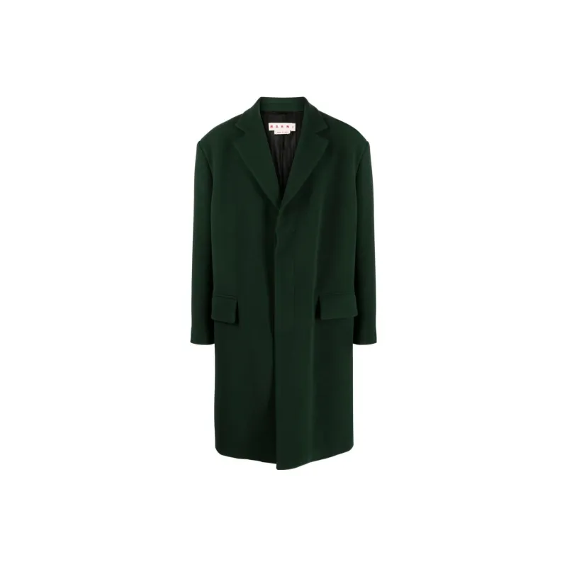 MARNI Soft Wool Felt 3 Button Long Coat-0