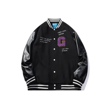 Guuka Baseball Jacket Unisex Black