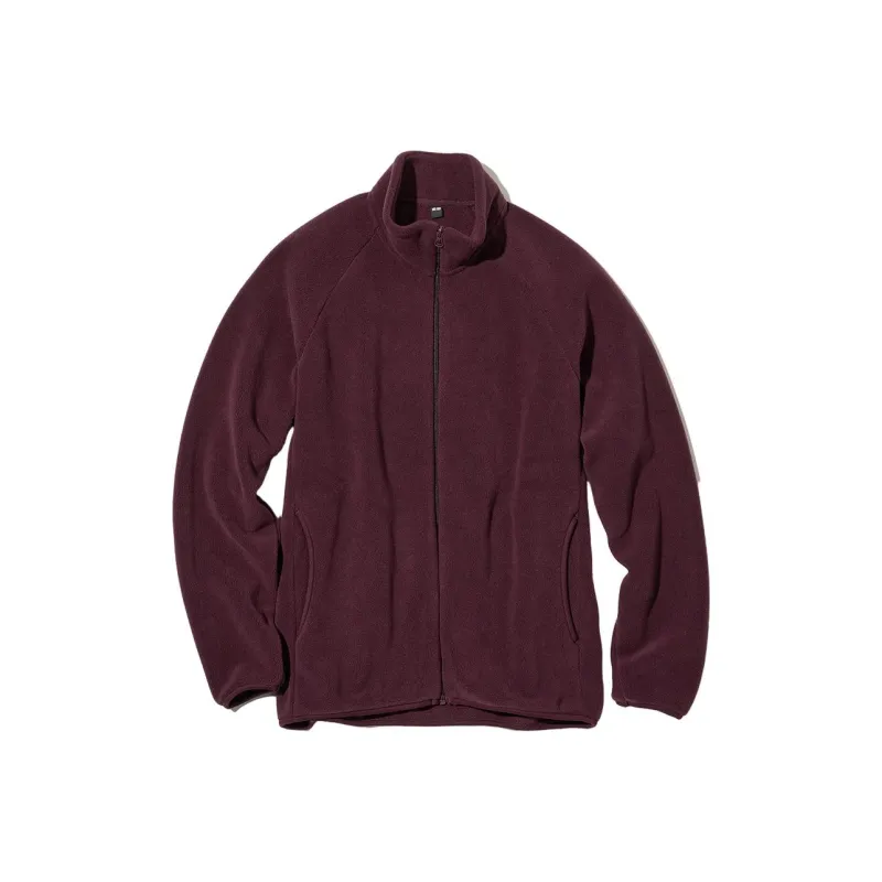 UNIQLO Velvet Jackets Unisex Burgundy 19-0