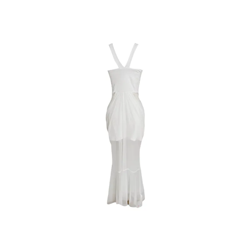 Udon House Sleeveless Dress Women's White-1