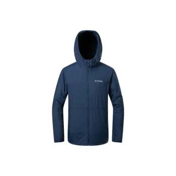 Columbia Hooded Fitted Moderate Regular Edition Puffer Jacket Men's Blue