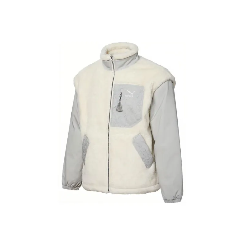 PUMA Velvet Jackets Men White-0