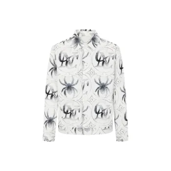C'N'C Trend Series Denim Jacket Unisex White Pattern