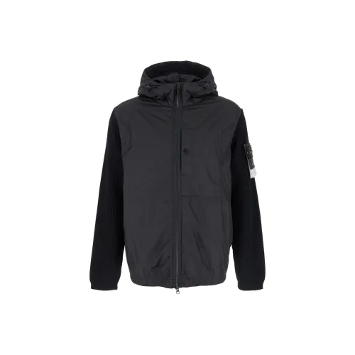 STONE ISLAND Panelled Zip Up Hooded Jacket
