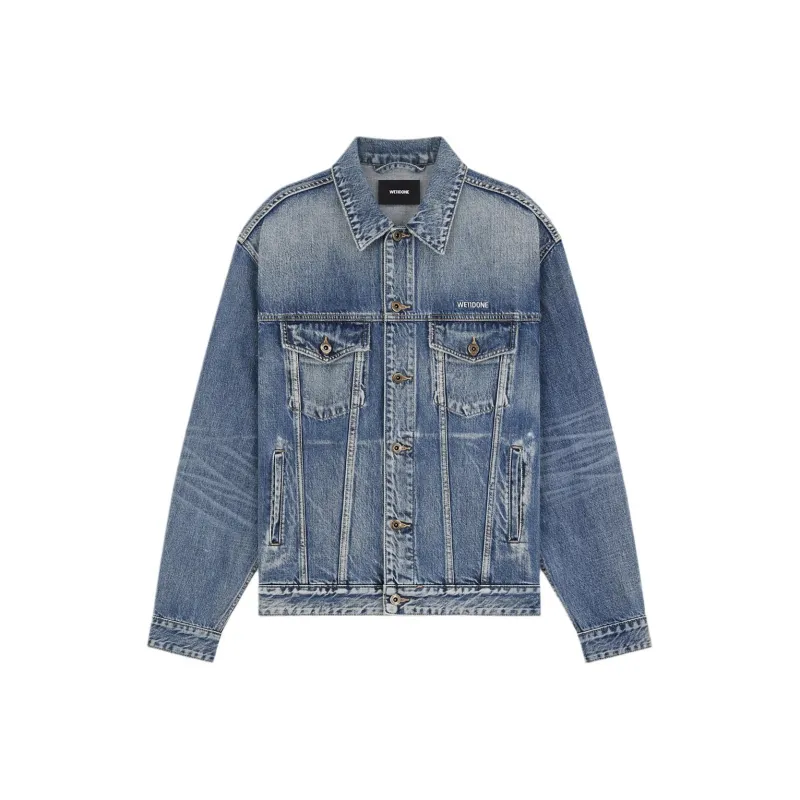 WE11DONE Logo embroidered Denim Jacket-0