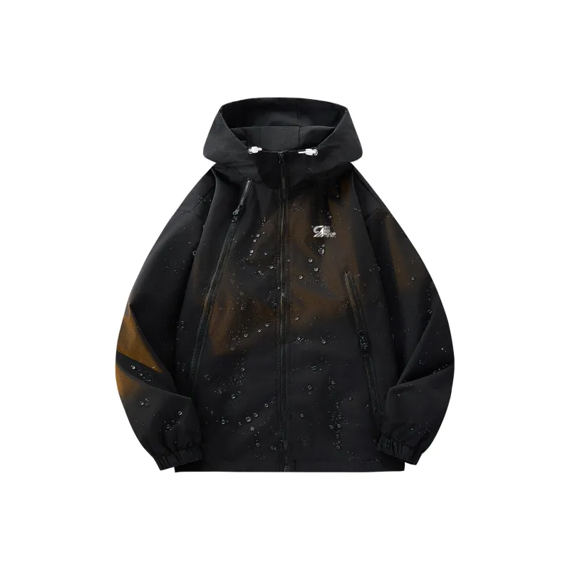 ROBINHOOD Waterproof And Windproof To Keep Warm Windbreaker Jacket Unisex Black-0