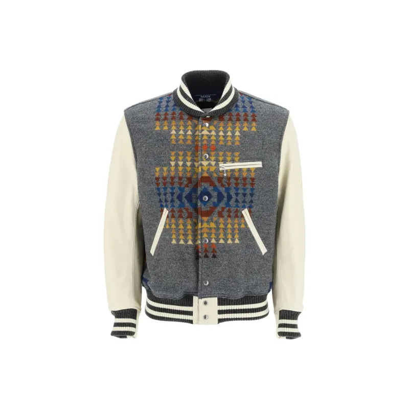 JUNYA WATANABE Pendleton Varsity Button-Up Jacket-0