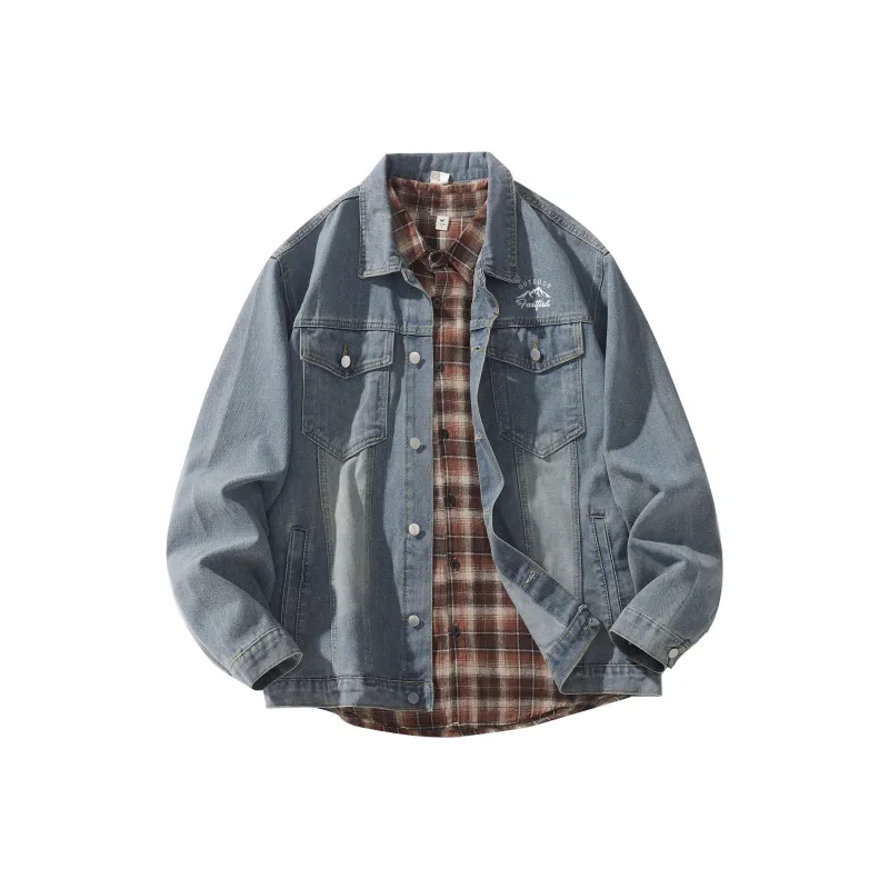 FASTFISH Denim Jacket Unisex Dark Gray-4