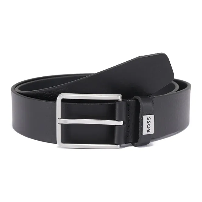 HUGO BOSS Leather Logo Keeper Belt-0
