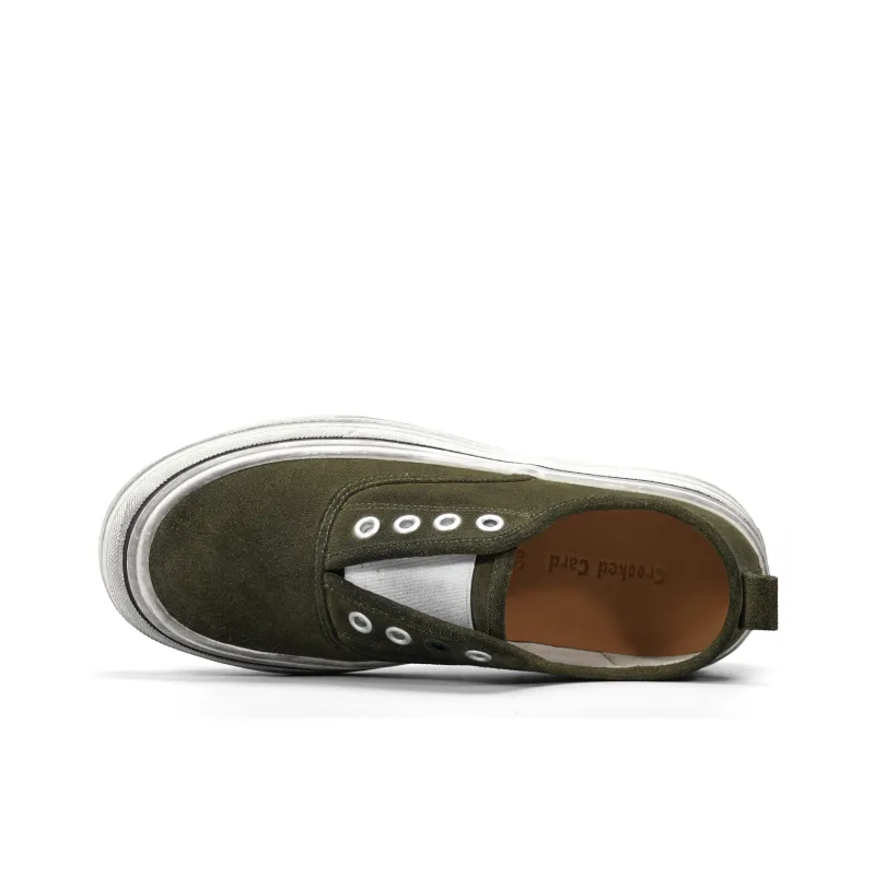CROOKED CARD Slip Resistant Height Increasing Abrasion Resistant Low Top Skateboard Shoes Women's-4