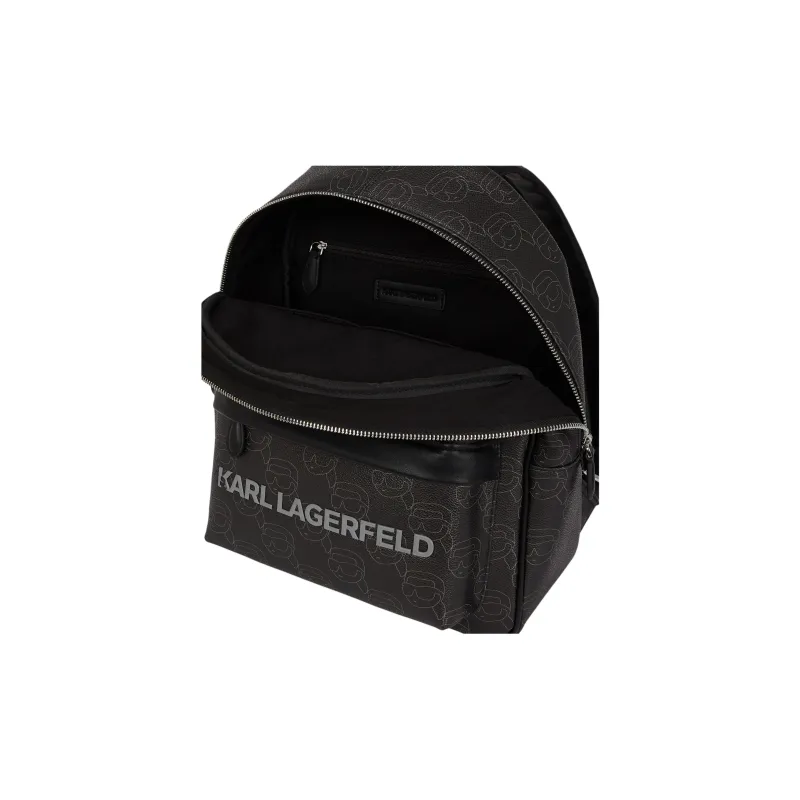 KARL LAGERFELD IKON Polyurethane Backpack Women's Black-2