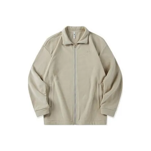 QIAODAN Velvet Jackets Unisex Nut